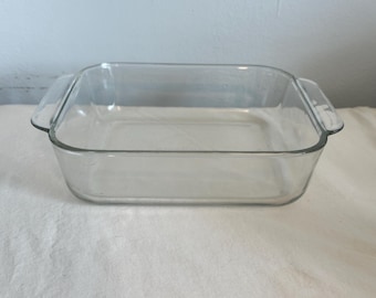Vintage Corning USA Pyrex 222 R R 27 Glass Square Glass Ovenware 2 Qt 2 L Casserole Dish Home kitchen Baking Cooking Serving Glassware Decor