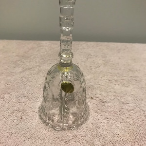 Vintage Lead Crystal Glass Hand Bell Home Decor