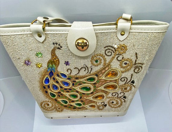 Enid Collins Style Purse, Jeweled Peacock