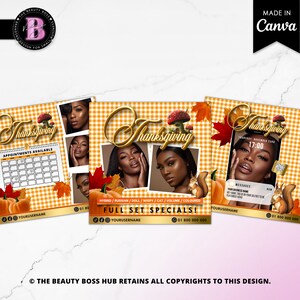 Thanksgiving Flyer, Thanksgiving Lash Flyer, Thanksgiving Hair Flyer, Thanksgiving Booking Flyer, Fall Flyer, Nail Flyer, Braid Flyer