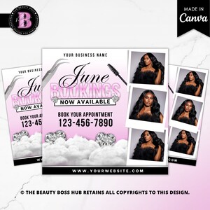 Lash Booking Flyer: June Appointments Available (DIY Canva Template)