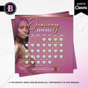 Monthly Book Now Flyer, Book Now Flyer, Appointments Available Flyer, Booking Is Open Flyer, Calendar Flyer, Nail, Makeup, Hair, Lashes