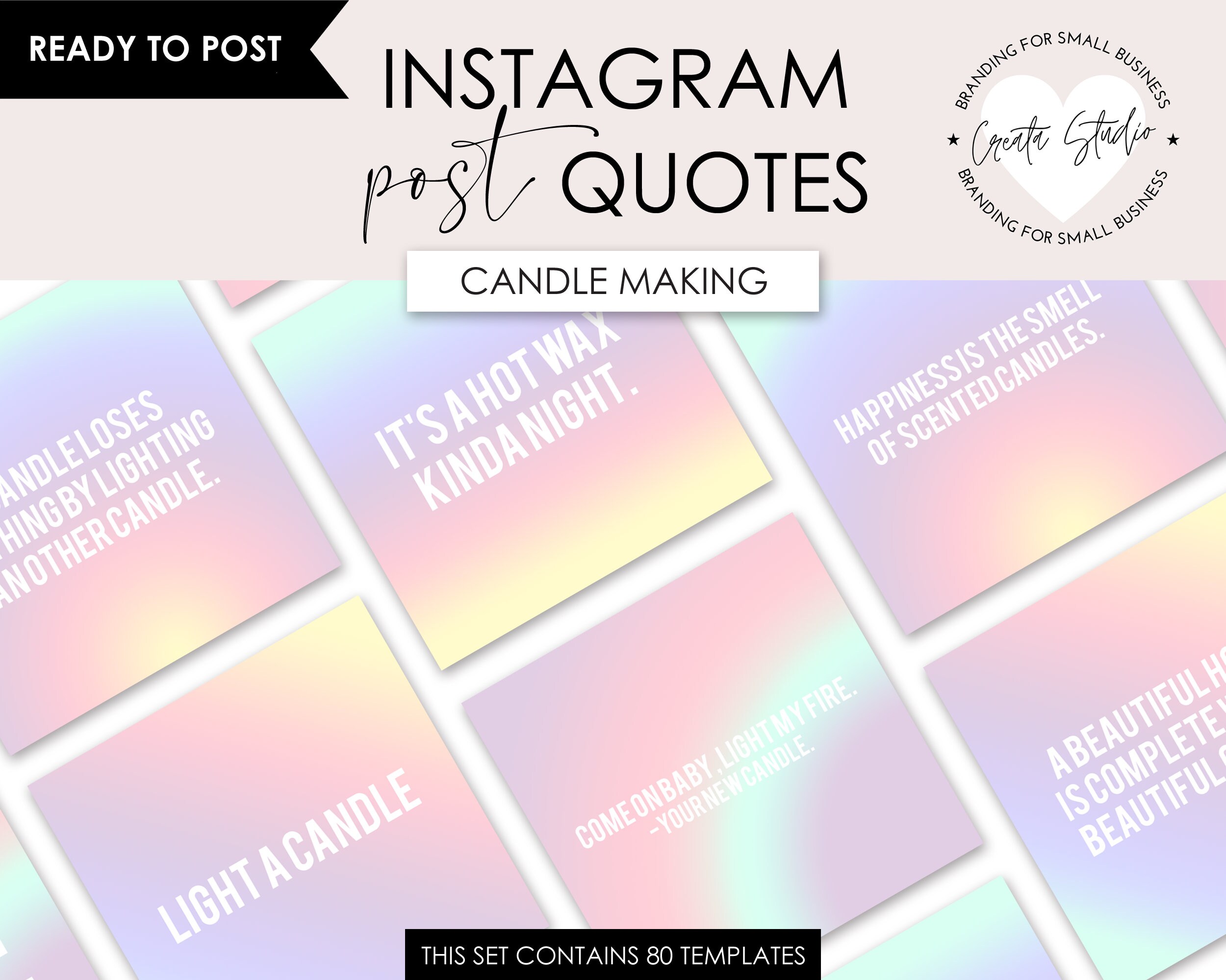 Candle Instagram Posts Candle Quotes Candle Business Social Etsy