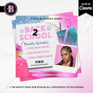 Back To School Braid Flyer, Back To School Braid Special, Back To School Hair Flyer, Back To Class, Back 2 School Flyer