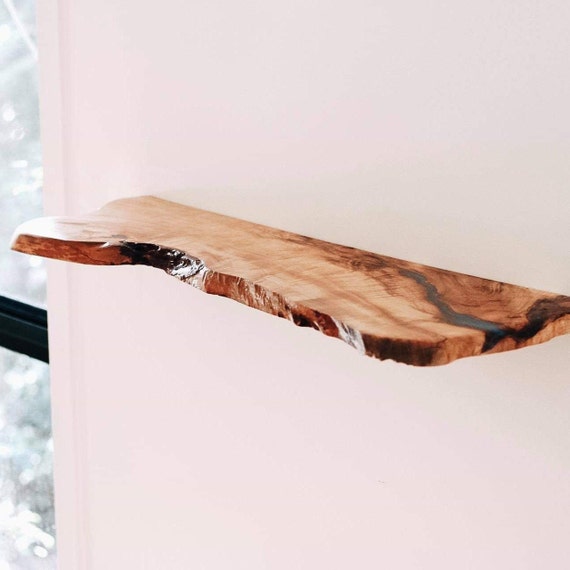 Live Edge Epoxy Resin Floating Shelf Entry way shelf shelf Etsy