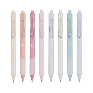 Pastel Colored Gel Pens With Cool Matte Finish , Aesthetic and Cute Pens With Smooth Writing For Journaling And Bible Note Taking No Bleed