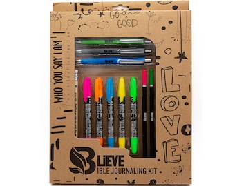 Bible Journaling Kit, No Bleed Highlighters, Scripture Stencils