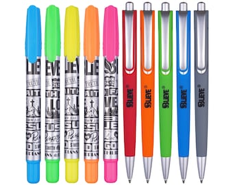 Bible Study Highlighter & Pen Set, No Bleed, Fine Tip
