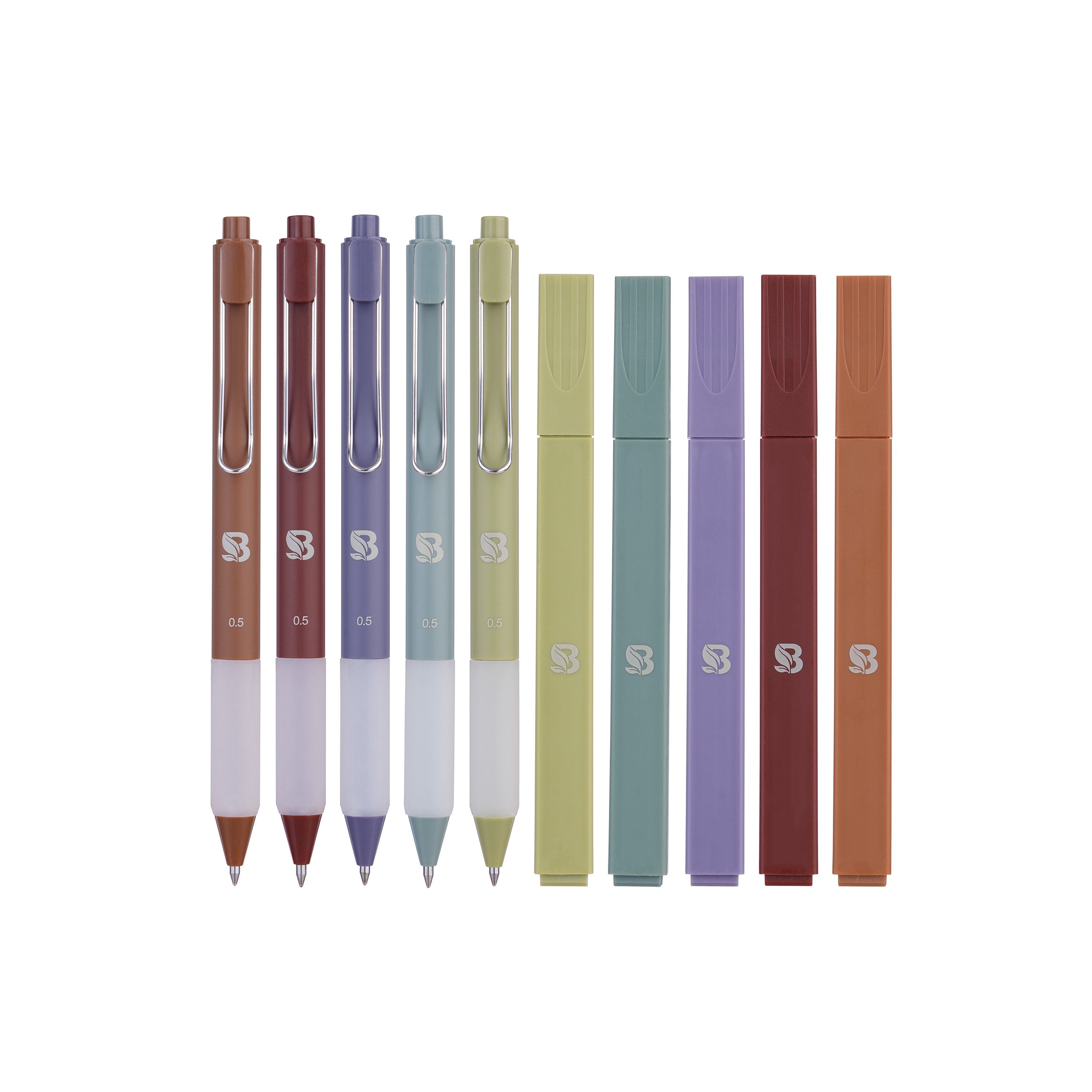 BLIEVE - Earthy Colored Gel Pens With Cool Matte Finish, Aesthetic and Cute  Pens With Smooth Writing For Journaling And Bible Note Taking No Bleed