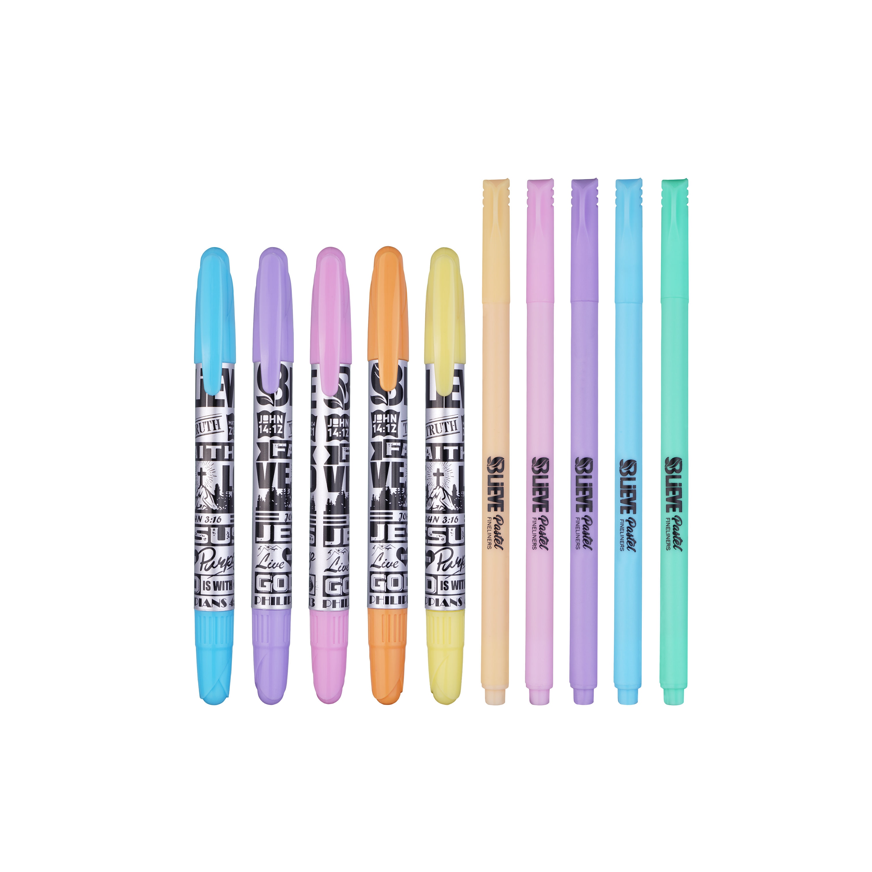 6 No Bleed or Smear Bible Safe Gel Stick Highlighters, Bible