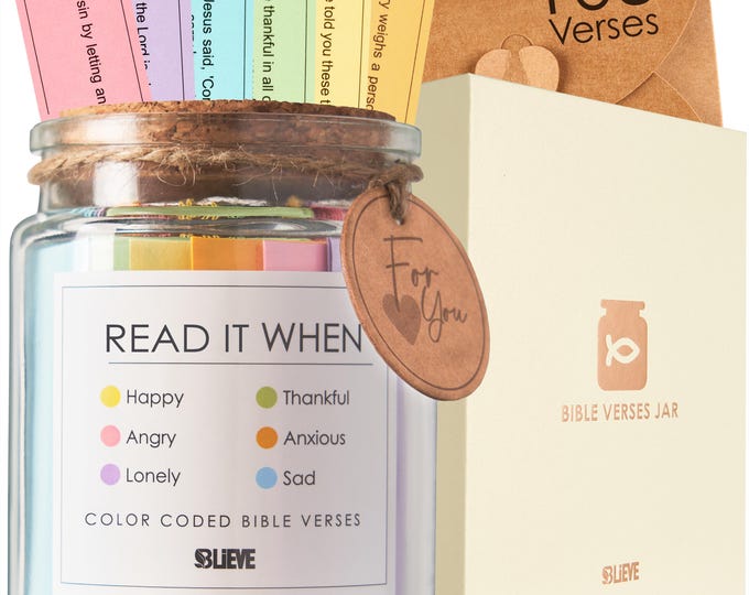 Bible Verse Jar: Daily Scripture Encouragement Gift, Christian Mother's Day Gift, Easter Gift for Basket Stuffers