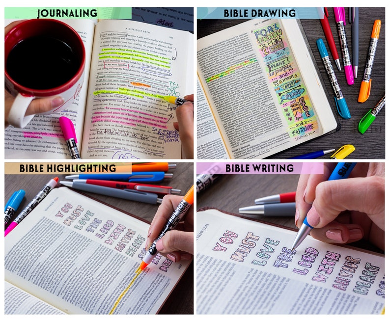 Bible Study Kit With Gel Highlighters and Pens No Bleed Etsy