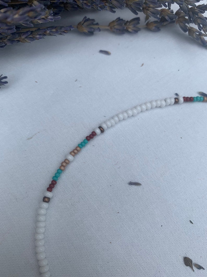 Handmade Beaded Small Necklace Choker \u2018Way Out West\u2019