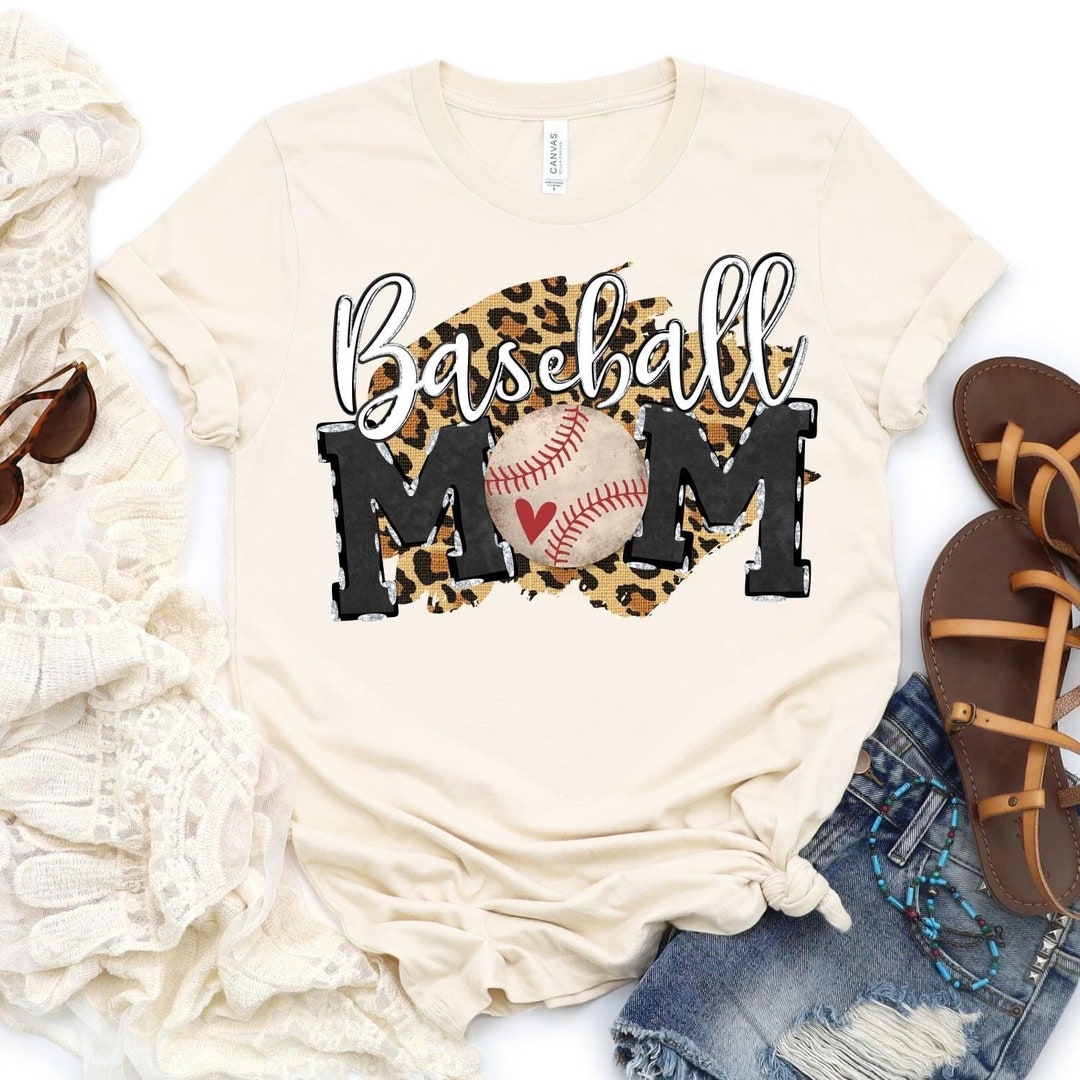 Leopard Baseball Mom Shirt Baseball Mom Sweatshirt Etsy