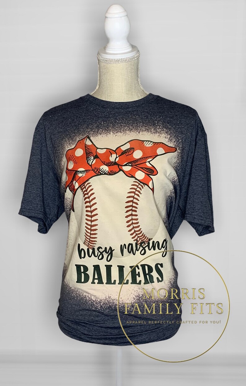 Bleached Baseball Mom Shirt Raising Ballers Baseball Mom Etsy