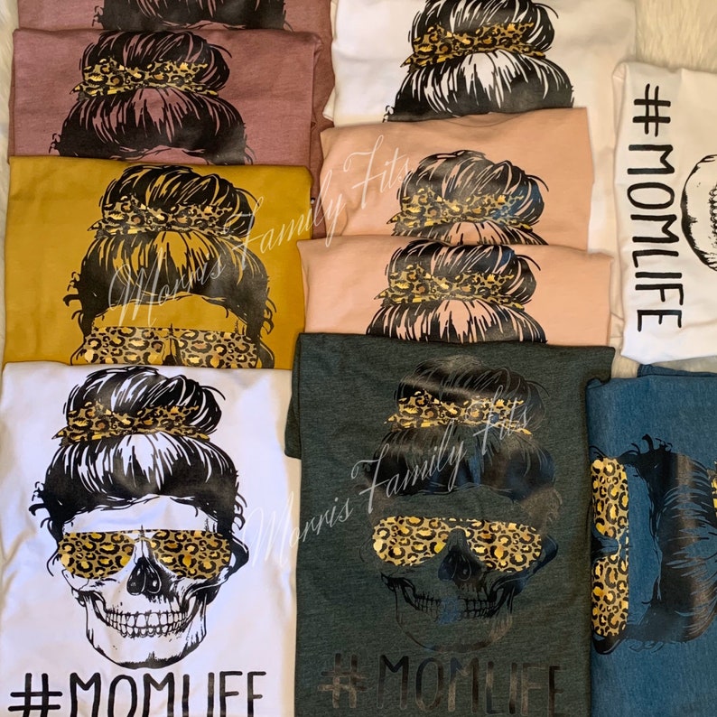 Download Mom Life T-Shirt Skull Mom Shirt Tired as a Mother Shirt ...