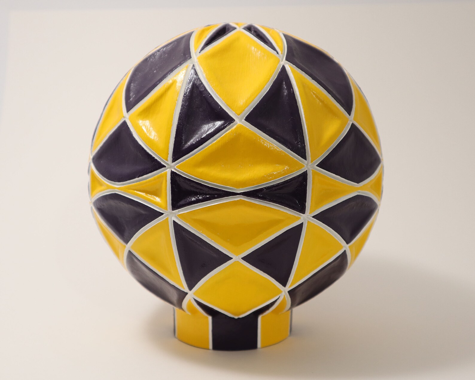 Handmade Ceramic Sphere With Acrylic Paint Etsy