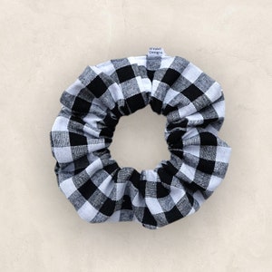 Gingham Scrunchie | Black and White Scrunchie