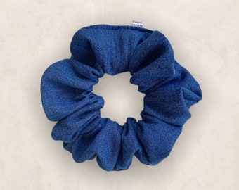 Blue Denim Scrunchie | Dark Denim Scrunchie | Cute Scrunchie | Hair Scrunchies | Gifts for her