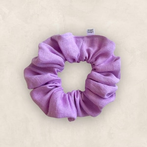 Lilac Linen Scrunchie