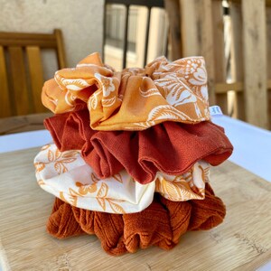Earthy Tones Scrunchie Pack Fall Scrunchies Scrunchie Set Boho Scrunchies Hair Scrunchies Cute Scrunchies Gifts for her image 3