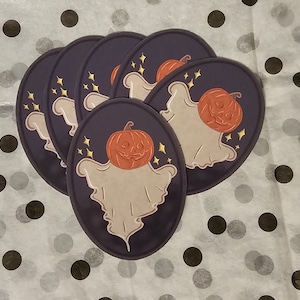 Pumpkin Ghost Sticker,  notebook sticker, waterbottle sticker, laptop sticker
