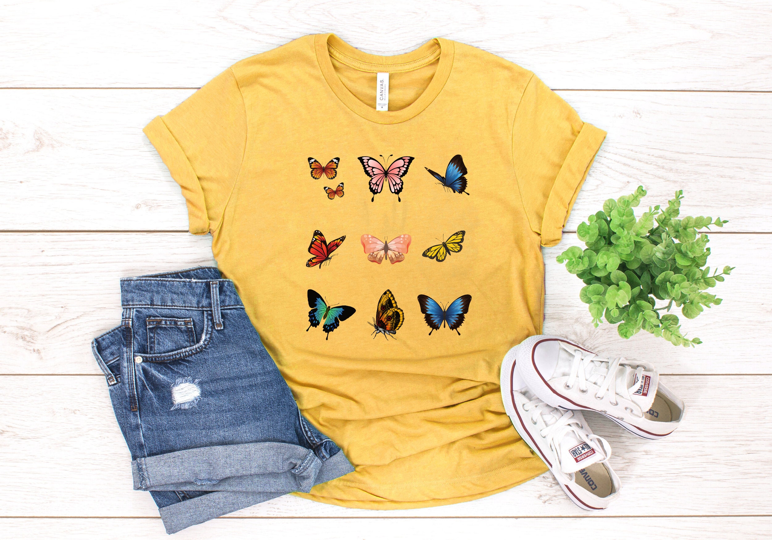 Butterfly Shirts Butterfly Tshirt Brandy Melville Etsy