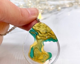 Gold and Teal Geode!