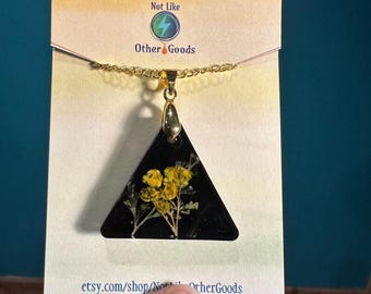 Black and Yellow Triangle Pendant!