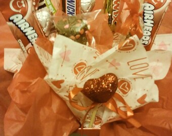 Valentines day candy bouquet