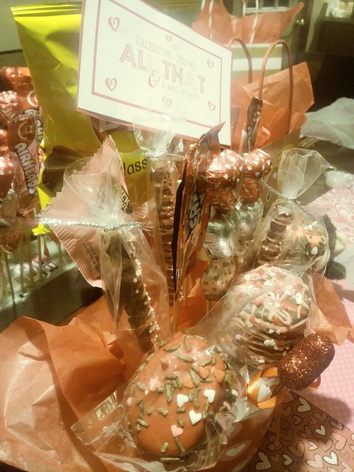 Valentine Your All That and a Bag of Chips Bouquet Etsy