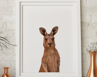 Kangaroo Print: Australian Animal Wall Art (Instant Download)