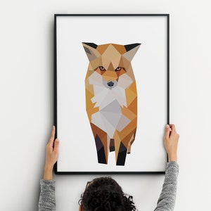 Low Poly Fox Print - Printable Wall Art **Instant Download**