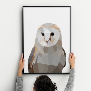 Low Poly Owl Print - Printable Wall Art **Instant Download**
