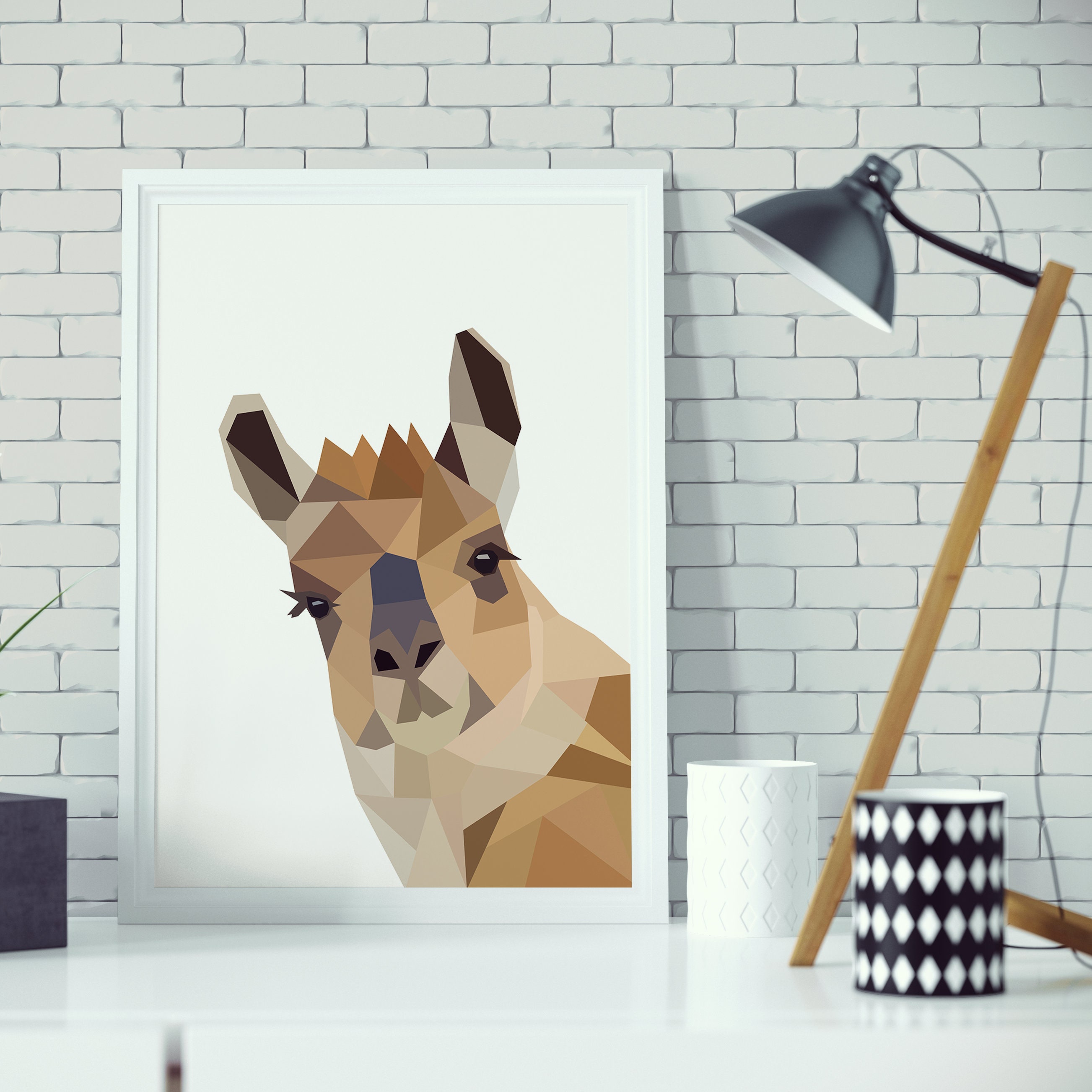 Low Poly Llama Print Printable Wall Art instant Download - Etsy