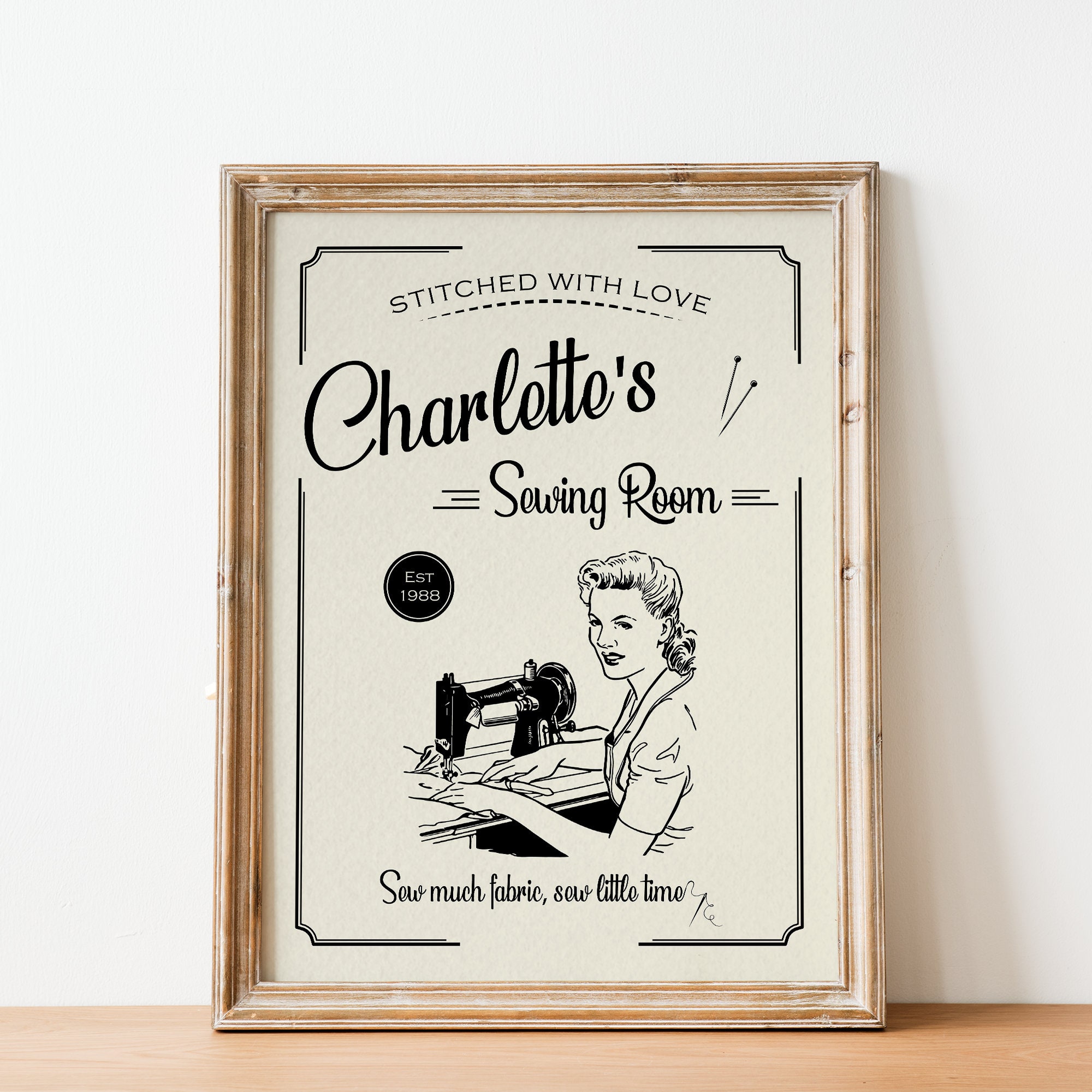 Custom Poster for Sewing Room - Farmhouse Style - Printable Wall Art ...