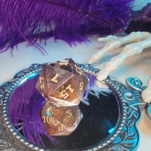Royal Chai Latte-- Handmade Resin 7Pcs Polyhedral DnD Dungeons and Dragons D&D D and D Pathfinder RPG Sharp Edged Dice Sets