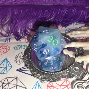 Ghosts in the Riptide-- Handmade Resin DnD D and D D&D Dungeons and Dragons Pathfinder RPG Chonk Jumbo D20