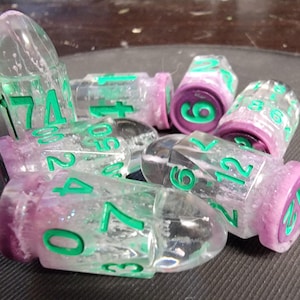 Joke of the Draw-- Handmade Resin 7Pcs Polyhedral DnD Dungeons and Dragons D&D D and D Pathfinder RPG Bullet Dice Sets