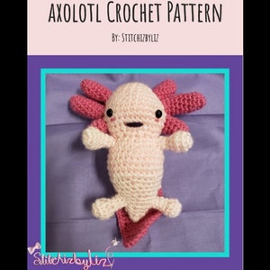 PDF Axolotl Crochet Pattern Amigurumi diy Tutorial