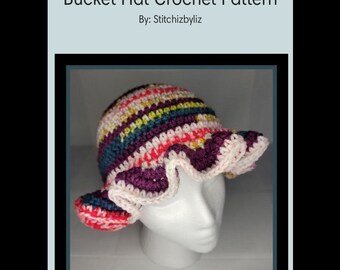 PDF Crochet Bucket Hat Pattern tutorial diy tutorial