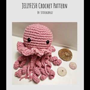 PDF Jellyfish Crochet Pattern Amigurumi Tutorial diy