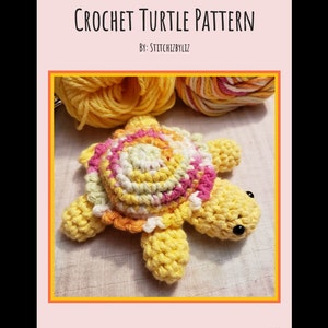 PDF Turtle Crochet Pattern Amigurumi Tutorial diy
