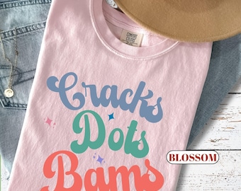 Retro Cracks Dots Bams Mahjong T-Shirt, Mahj Game Night Squad Tee