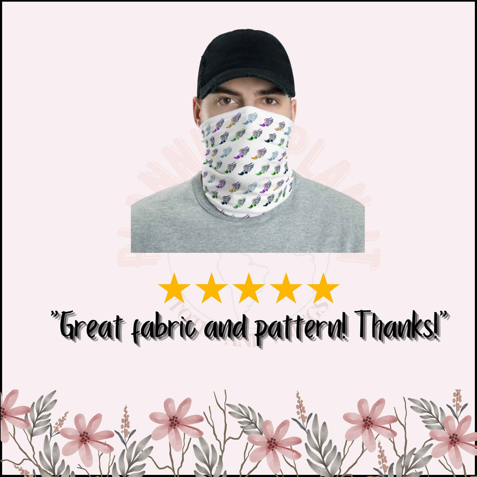 Winged Runner Neck Gaiter 3-in-1 Face Mask, Balaclava,multi-function ...