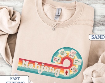 Retro Mahjong Sweatshirt, Mahj Squad Game Hostess Gift