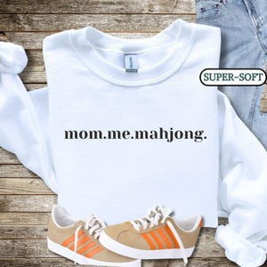 Minimalist Mahjong Sweatshirt: Mother Daughter Game Night Apparel