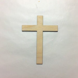 Easter  Cross Wood Sign, Multiple Sizes, Laser Cut, Holiday Wooden Cutouts, DIY Decorations, Cutout Shapes, Craft Supplies, Unfinished Wood