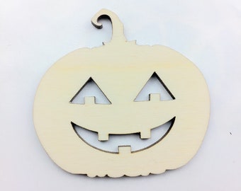 Pumpkin Door Hanger Wood Laser Cutout Shape Crafts Sign Wreath Wall Decor DIY Ready To Paint Or Stain All Sizes Available