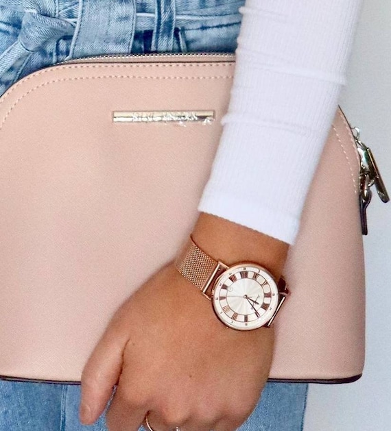 Timeless Beauty Scratch resistant Sapphire Glass Meets Roman Numerals Rosegold Watch Gift for Christmas Etsy